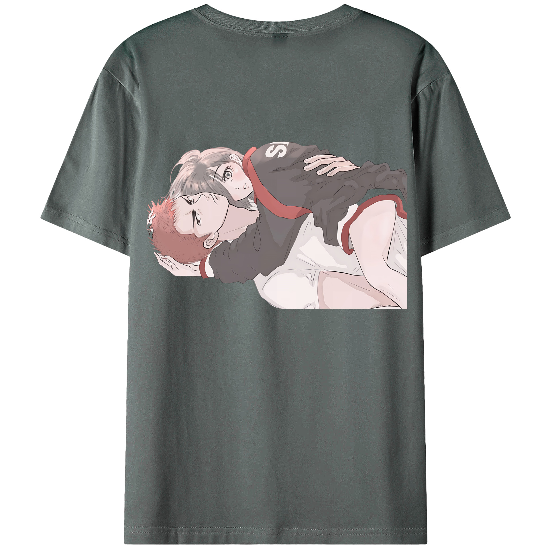 （画像用） SLAM DUNK／スラムダンク 綿100％ メンズ半袖Tシャツ（バックプリント） 通気性